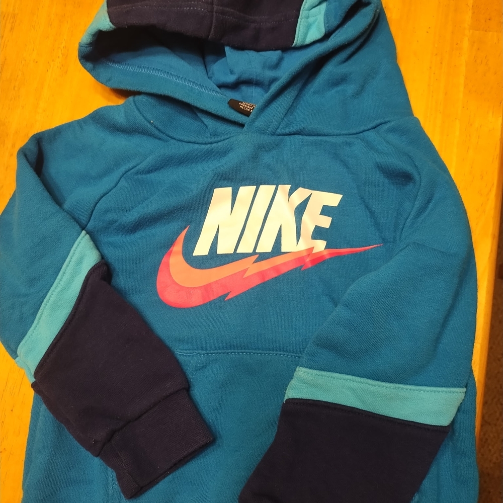 Nike Kids Teal and Navy Hoodie